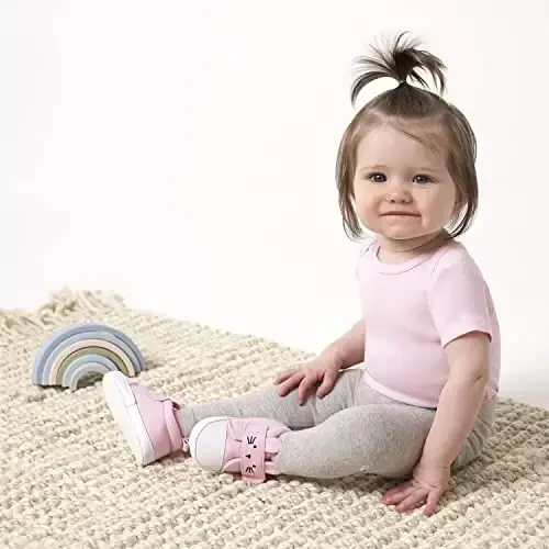 Gerber Unisex-Baby Sneakers Crib Shoes Newborn Infant Toddler Neutral Boy Girl - 3