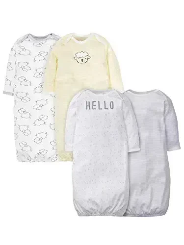 Gerber Unisex Baby 4-Pack Sleeper Gown 