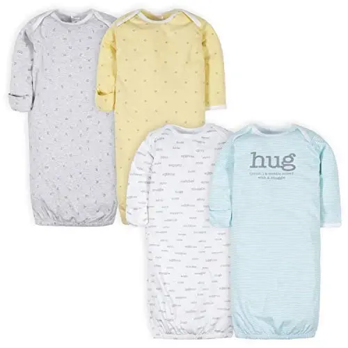 Gerber Unisex Baby 4-Pack Sleeper Gown - 1