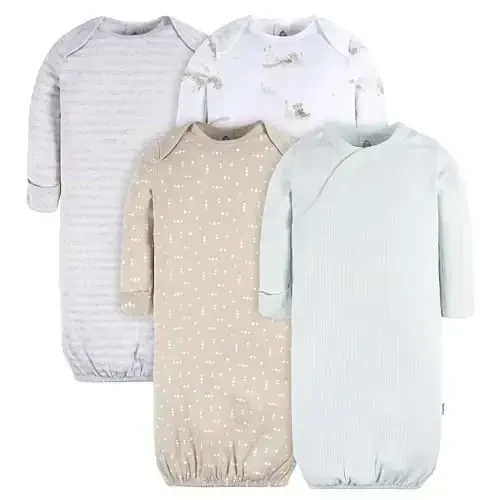 Gerber Unisex Baby 4-Pack Sleeper Gown - GERBER