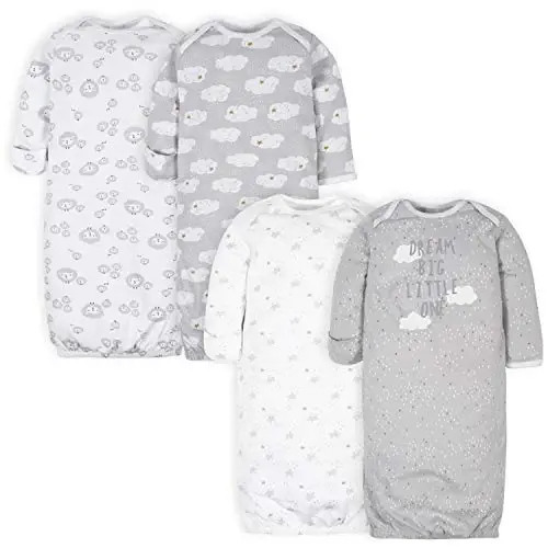 Gerber Unisex Baby 4-Pack Sleeper Gown - 1