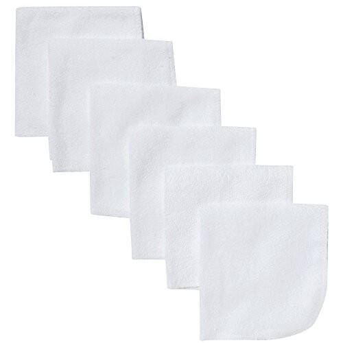 Gerber Washcloth, White, 6-Count - 29