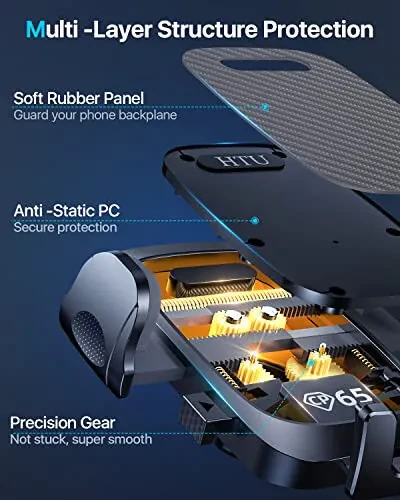 HTU [True Military-Grade] 2025 Upgraded Car Phone Holder 【Safety Certs & No Smell】 Cell Phone Holder for Car Mount for Dashboard Windshield Air Vent Long Arm Thick Case,Grey - HTU