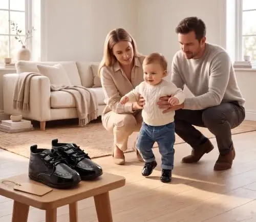 Greceen Infant Baby Boys Girls Leather Loafers Comfort Oxford Dress Wedding Shoes First Walker Outdoor Shoes Crib Shoes - 4