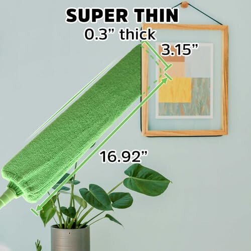 Retractable Gap Dust Cleaner Under Appliance Cleaning Tool, Bafezoze Flat Duster for Under Refrigerator Fridge Stove Couch Bed, Skinny Thin Duster for Tight Spaces - Bafezoze (1)