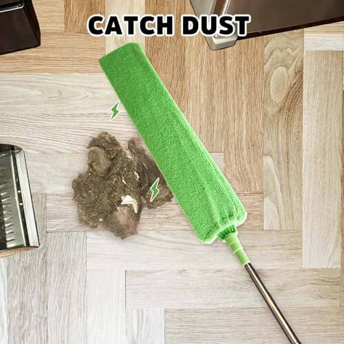 Retractable Gap Dust Cleaner Under Appliance Cleaning Tool, Bafezoze Flat Duster for Under Refrigerator Fridge Stove Couch Bed, Skinny Thin Duster for Tight Spaces - 4