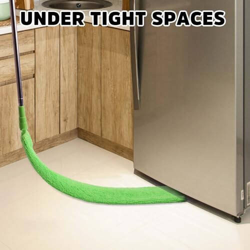 Retractable Gap Dust Cleaner Under Appliance Cleaning Tool, Bafezoze Flat Duster for Under Refrigerator Fridge Stove Couch Bed, Skinny Thin Duster for Tight Spaces - 5