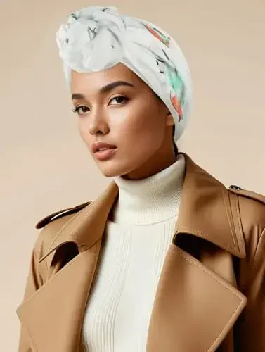 GERINLY Ayollar uchun sharflar Yengil gulli qushlar bosilgan paxta sharflari va yozgi ro'mollar - 4