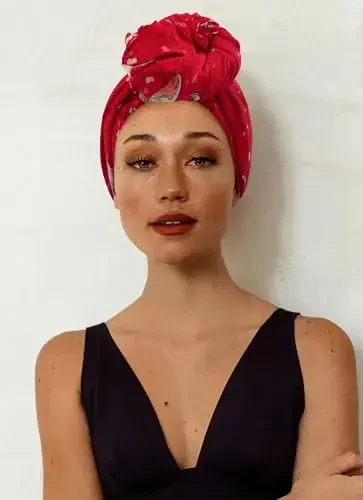 GERINLY Ayollar uchun yengil gulli qushlar bosilgan paxta ro'mollari va yozgi ro'mollar - 5