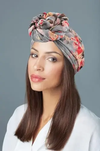 GERINLY Lightweight Scarves Fashion Flowers Print Women Cotton Wrap Scarf Head Shawl Summer Gift - 4