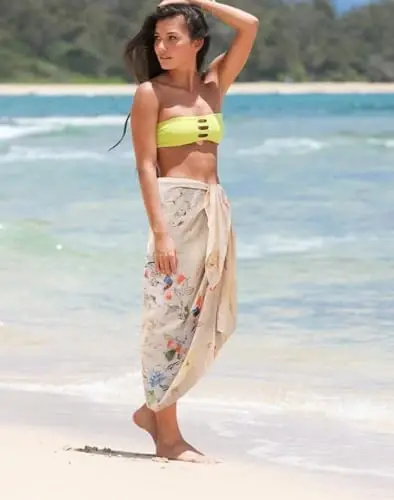 GERINLY Lightweight Scarves Fashion Flowers Print Women Cotton Wrap Scarf Head Shawl Fall Gift - 4