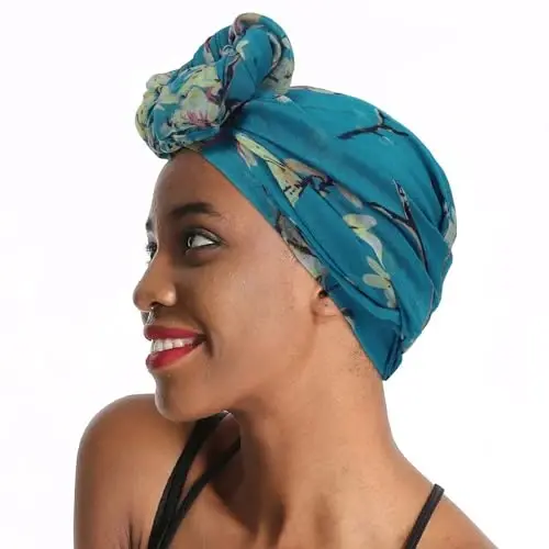 GERINLY Scarfs for Women Lightweight Floral Birds Print Cotton Scarves and Wraps for Summer Shawl - 4