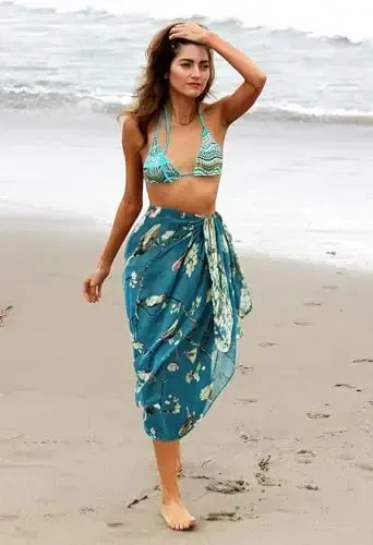 GERINLY Scarfs for Women Lightweight Floral Birds Print Cotton Scarves and Wraps for Fall Shawl - 5