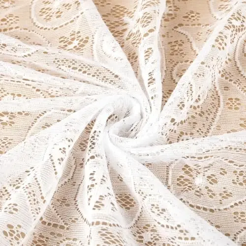 GERINLY Lightweight Scarves Fashion Flowers Print Women Cotton Wrap Scarf Head Shawl Summer Gift - 6