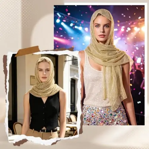 GERINLY Lightweight Scarves Fashion Flowers Print Women Cotton Wrap Scarf Head Shawl Summer Gift - GERINLY (1)