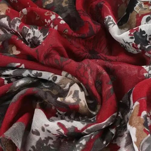 GERINLY Lightweight Scarves Fashion Print Cotton Feel Scarf for Women Shawl | Dressy Wrap, Long Voile Head Scarf Hijab, Summer Gift - 6