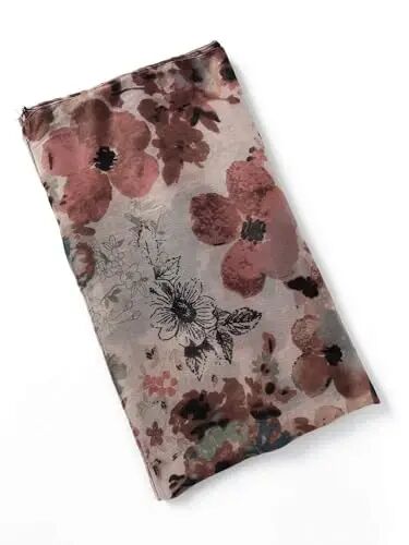 GERINLY Lightweight Scarves Fashion Print Cotton Feel Scarf for Women Shawl | Dressy Wrap, Long Voile Head Scarf Hijab, Summer Gift - 6