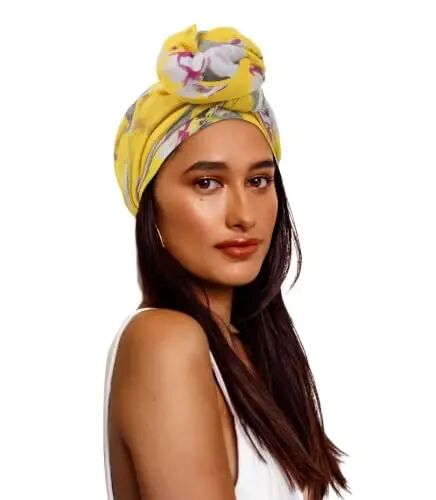 GERINLY Lightweight Scarves Fashion Print Cotton Feel Scarf for Women Shawl | Dressy Wrap, Long Voile Head Scarf Hijab, Summer Gift - 4