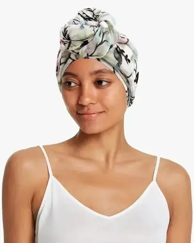 GERINLY Scarfs for Women Lightweight Floral Birds Print Cotton Scarves and Wraps for Fall Shawl - 4