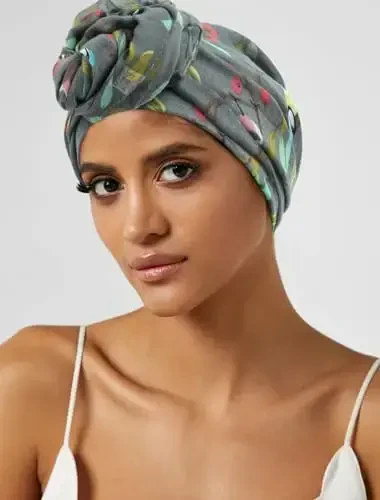 GERINLY Scarfs for Women Lightweight Floral Birds Print Cotton Scarves and Wraps for Summer Shawl - 5