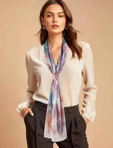 GERINLY Yengil Sharflar Moda Gullar Ayollar Paxta O'rash Sharf Bosh Ro'mol Kuzgi Sovg'a - 6