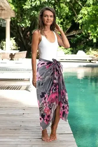 GERINLY Yengil Sharflar Moda Gullar Chop etish Ayollar Paxta O'rash Sharf Bosh Ro'mol Kuzgi Sovg'a - 4