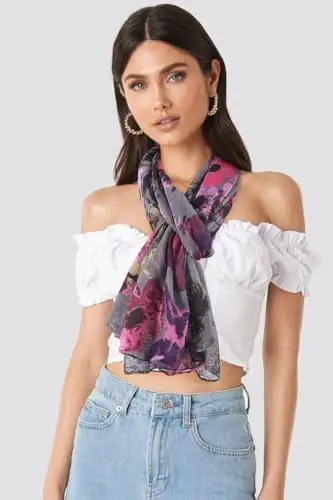 GERINLY Yengil Sharflar Moda Gullar Chop etish Ayollar Paxta O'rash Sharf Bosh Ro'mol Kuzgi Sovg'a 