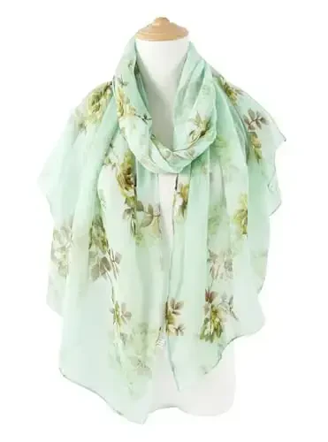 GERINLY Yengil sharflar Moda gullari bosma ayollar paxta sharf bosh ro'mol kuzgi sovg'a - 3