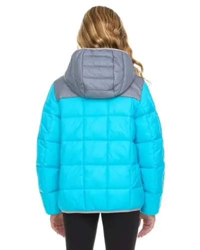 Gerry Packable Puffer Jackets for Girls and Boys, Hooded Girls and Boys Winter Coat - 4