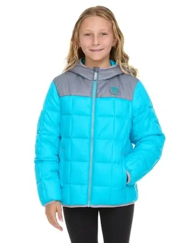 Gerry Packable Puffer Jackets for Girls and Boys, Hooded Girls and Boys Winter Coat - 2