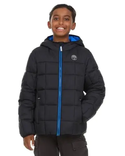 Gerry Packable Puffer Jackets for Girls and Boys, Hooded Girls and Boys Winter Coat 