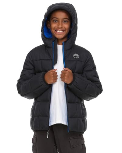 Gerry Packable Puffer Jackets for Boys, Hooded Boys Winter Coat Outerwear - 2