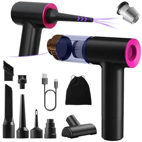 Get Comfy Handheld Car Vacuum Cleaner Cordless - High Power Mini Portable Wireless Car Vacuum Cleaner & Blower - Rechargeable and Powerful Suction with Charging Dock & Carry Bag - 1