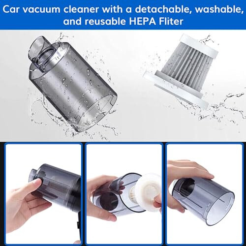 Get Comfy Handheld Car Vacuum Cleaner Cordless - High Power Mini Portable Wireless Car Vacuum Cleaner & Blower - Rechargeable and Powerful Suction with Charging Dock & Carry Bag - 13