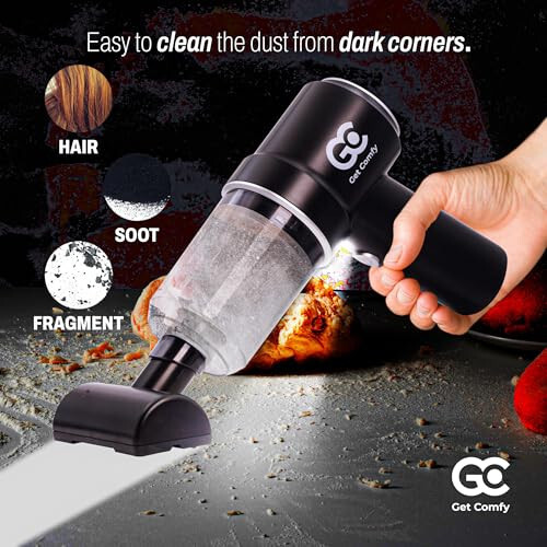 Get Comfy Handheld Car Vacuum Cleaner Cordless - High Power Mini Portable Wireless Car Vacuum Cleaner & Blower - Rechargeable and Powerful Suction with Charging Dock & Carry Bag - 1