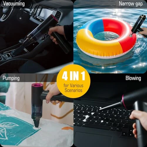 Get Comfy Handheld Car Vacuum Cleaner Cordless - High Power Mini Portable Wireless Car Vacuum Cleaner & Blower - Rechargeable and Powerful Suction with Charging Dock & Carry Bag - 6