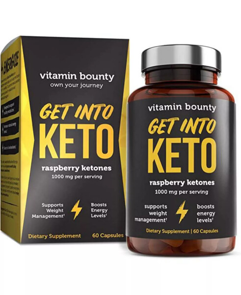 Get Into Keto - Raspberry Ketone - Veggie Capsules - 60ct No Color - 1