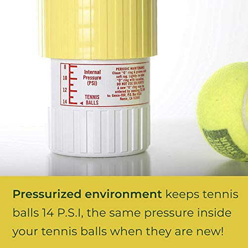 Gexco Tennis Ball Saver - Pressurized Tennis Ball Storage That Keeps Balls Bouncing Like New - 5