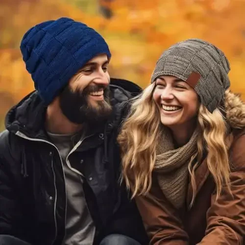 Geyoga erkaklar uchun 4 dona qishki shapka, shapka va qo'lqoplar to'plami, qishki yumshoq shapka, iliq qo'lqoplar, trikotaj qalin - 6