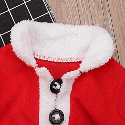 ggudd Baby Boys Christmas Coats Tops+Pants+Hat+Socks 4 Pieces Santa Clothes Sets - 5