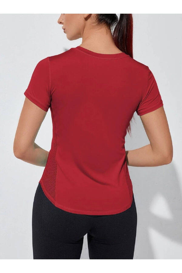Ghassy Co. Ayollar uchun Dry Fit Running Yoga Tez Quriydigan Namlikni So'ruvchi Yon Tomonlari To'rli Havoni O'tkazuvchi Sport Futbolkasi - 6