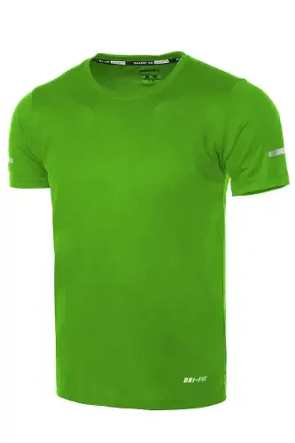 Ghassy Co. Erkak Namlikni Yutuvchi Tez Qurituvchi Atletik Texnik Ishlash Sport Futbolka-MINT YASHIL - 1