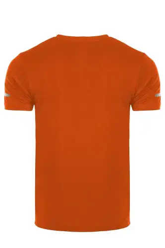 Ghassy Co. Erkek Nem Emici Hızlı Kuruma Atletik Teknik Performans Spor T-shirt-TURUNCU - 3