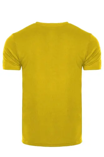 Ghassy Co. Erkek Nem Emici Hızlı Kuruma Performans Running Spor T-shirt - SARI - 3
