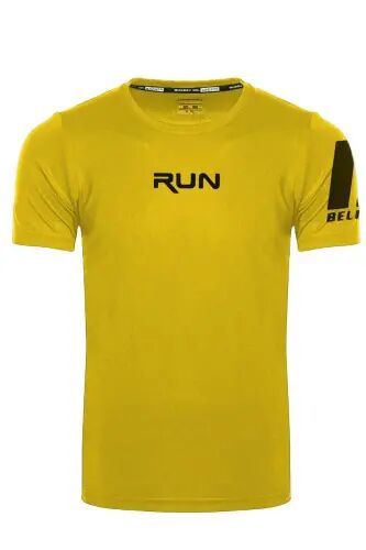 Ghassy Co. Erkek Nem Emici Hızlı Kuruma Performans Running Spor T-shirt - SARI - Ghassy Co (1)