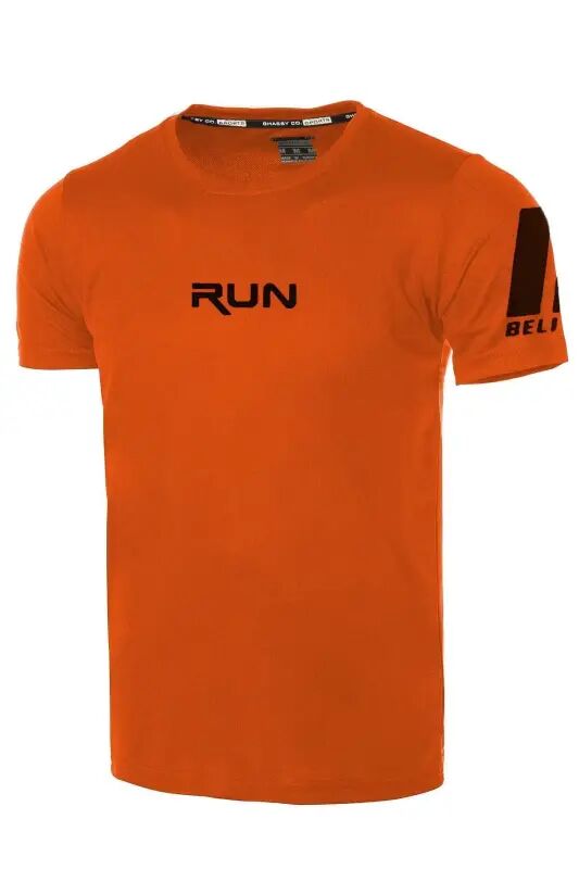 Ghassy Co. Erkek Nem Emici Hızlı Kuruma Performans Running Spor T-shirt - TURUNCU - Ghassy Co