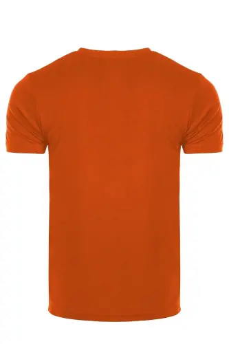 Ghassy Co. Erkek Nem Emici Hızlı Kuruma Performans Running Spor T-shirt - TURUNCU - 3