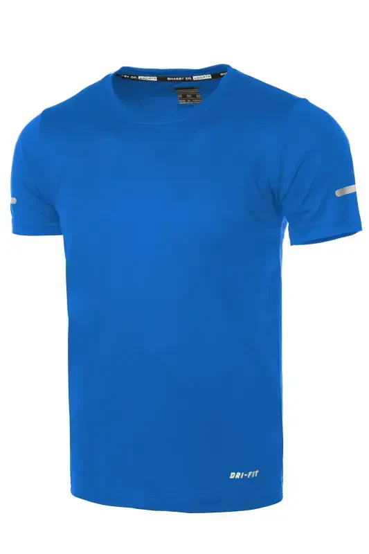 Ghassy Co. Men's Moisture Wicking Quick Dry Athletic Tech Performance Sports T-shirt-BLUE - 1