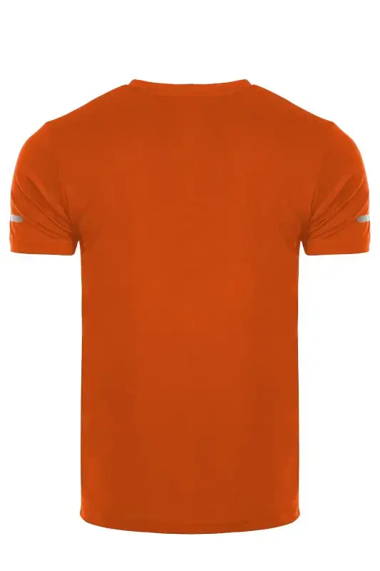 Ghassy Co. Men's Moisture Wicking Quick Dry Athletic Tech Performance Sports T-shirt-ORANGE - 3