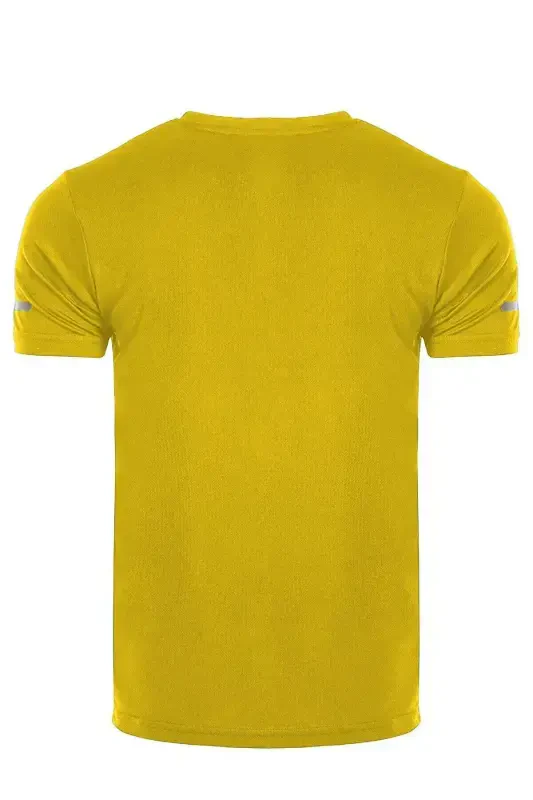 Ghassy Co. Men's Moisture Wicking Quick Dry Athletic Tech Performance Sports T-shirt-YELLOW - 3